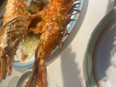 烤深海大虎虾-开海·红岛海鲜虾水饺(石老人店)