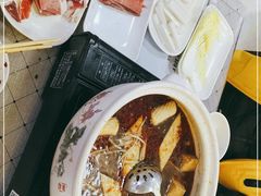 -青海特色美食小炒炕锅牦牛肉火锅