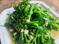 韭菜炒蚬肉-吾介小籠館