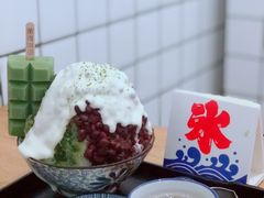 日式抹茶生乳かき氷-WONDER ICE 萬得冰田(建設路总店)