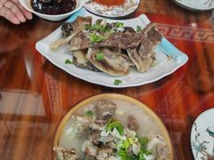 -陕北农家小吃风干羊肉剁荞面