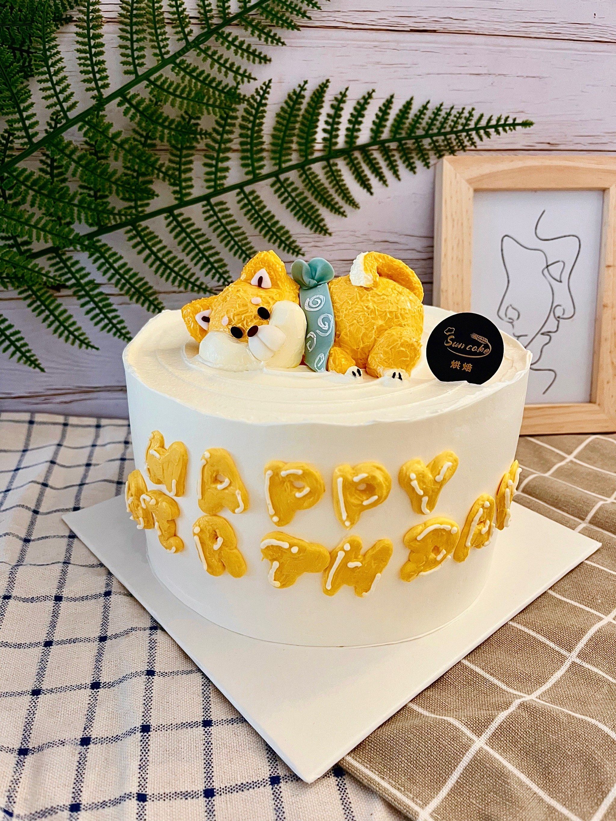 长春蛋糕 #长春甜品 #长春烘焙 #手绘蛋糕 #秋田 #柴犬 #生日蛋糕