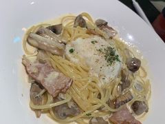 奶油培根蘑菇蛋意面-TAMATI(巴黎贝甜韩式西餐厅店)