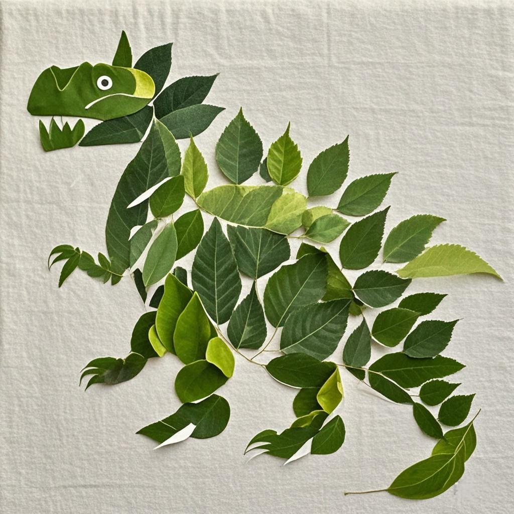 手把手教你制作『树叶画小恐龙』🦖