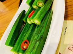 橄榄油炒黄秋葵-巴依老爷新疆美食(望京小街店)