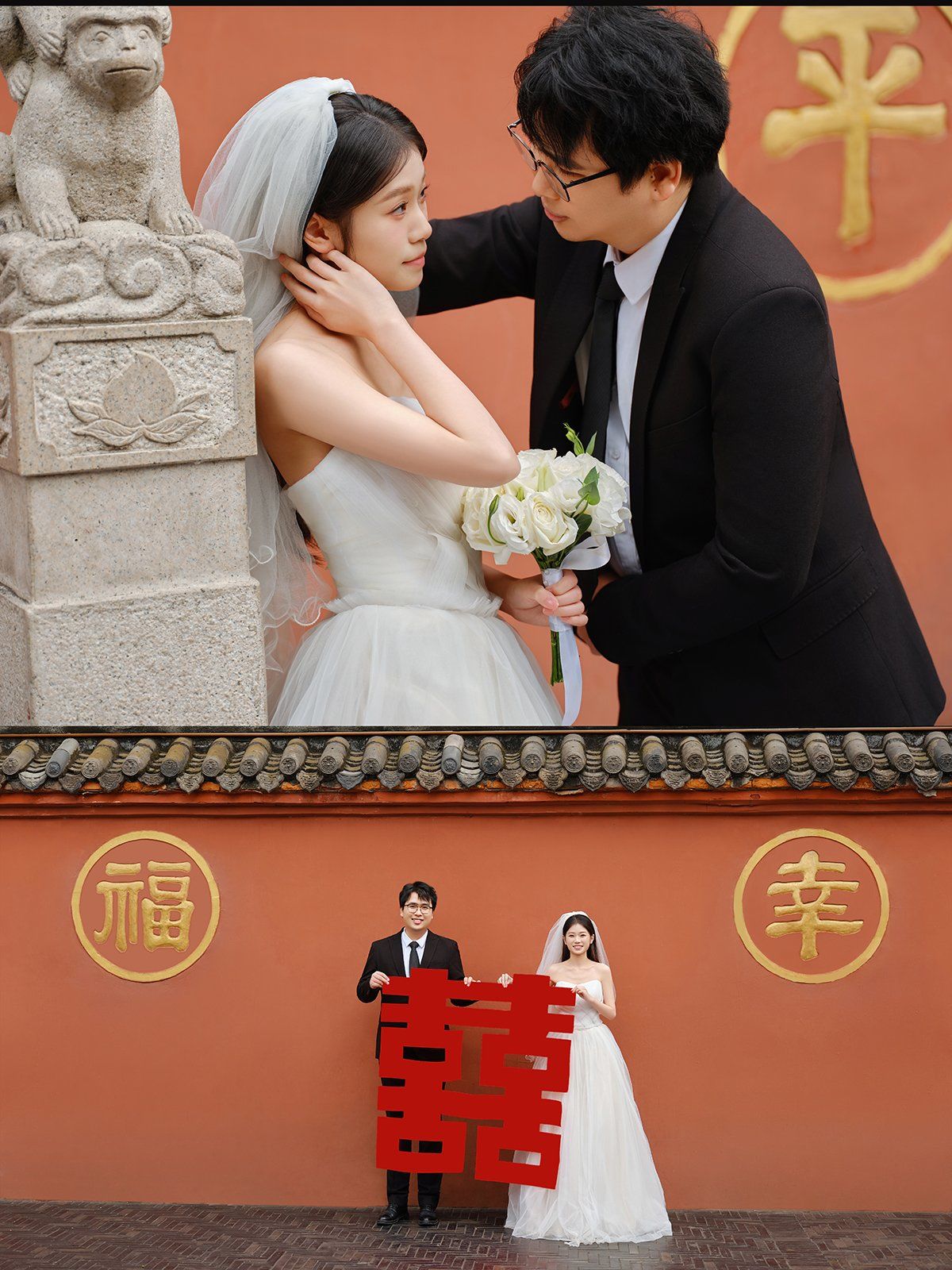 蜜思摄影红墙婚纱照客片