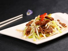 鲜竹根炒牛肉-天瑞轩·粤菜餐厅