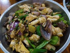 藕尖炒鸡杂-香竹农庄•传统竹筒饭(十年店)