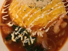 鲜虾菠菜番茄汁蛋包饭-Ufufu cafe(天神巷店)