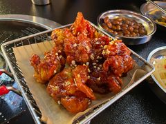 甜辣无骨炸鸡-包装马车·韩国料理·포장마차