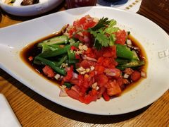 白灼秋葵-云海肴·汽锅鸡·云南菜(苏州中心店)