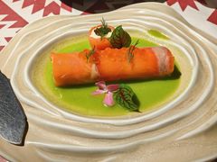 烟熏挪威三文鱼卷配红鱼籽酱-格鲁·秀色Georgia’s Feast