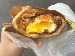 -小红车炸蛋葱油饼