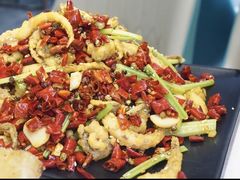 干煸鱿鱼须-大眼锅贴水饺(河东店)