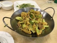 干锅有机花菜-溱湖八鲜菜馆