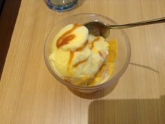 焦糖芭菲里面有冰块-必胜客(WOW西丽店)