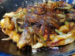 排骨豆角卷子-华盛园卷子王农家菜水库鱼