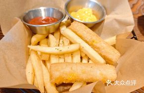 Parmesan Crusted Cod with Fries
