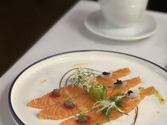低温浸三文鱼配青豆泥龙虾汁-塞纳河法国餐厅(意式风情街店)