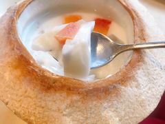 木瓜雪蛤椰子冻-烹然四季椰子鸡火锅(团结湖总店)