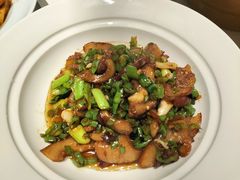 青椒抄卤猪脸猪耳-小隐院子·庭院餐厅(大学城后湖店)