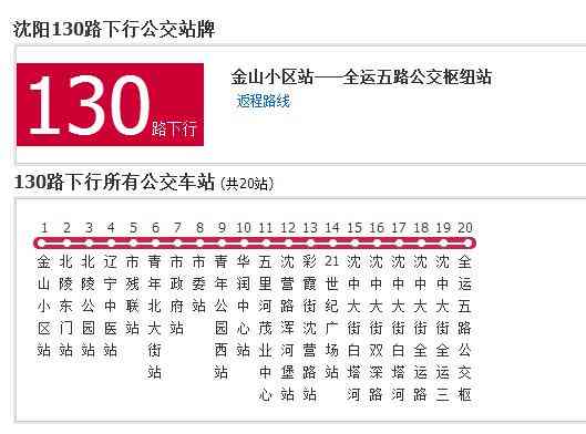 130路公交"沈阳公交130路,介绍一下线路走向吧,从-大众点评移动版