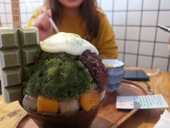 抹茶生乳かき氷-WONDER ICE 萬得冰田(建設路总店)
