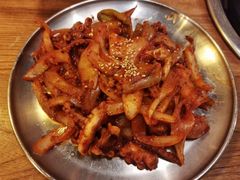 炒鱿鱼-包装马车·韩国料理·포장마차