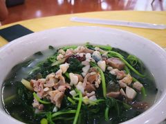 草菇煮绿线叶-区海鸡场饭店(石壁店)