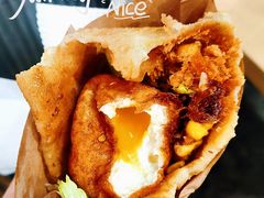 -小红车炸蛋葱油饼
