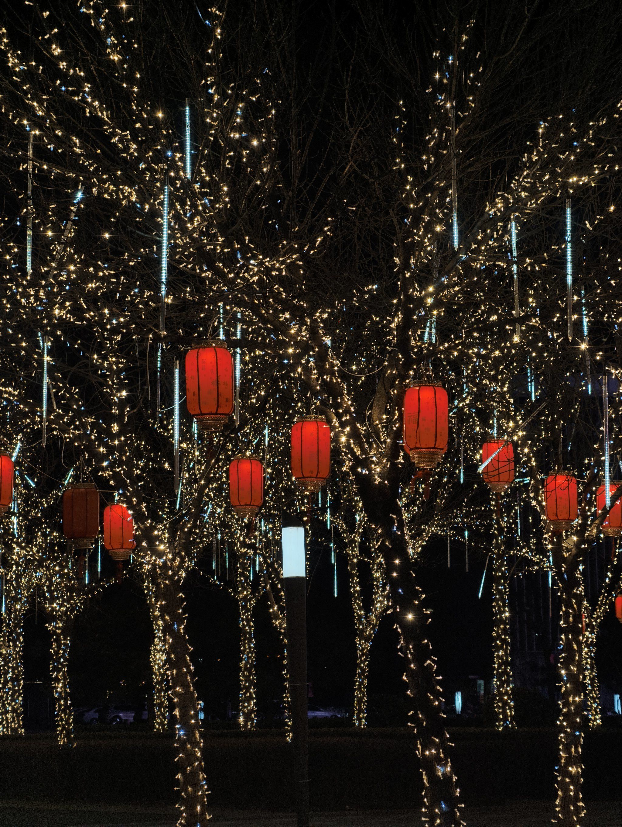 0元玩转这座城晚上王府井奥莱夜晚的灯光