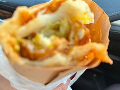 -小红车炸蛋葱油饼