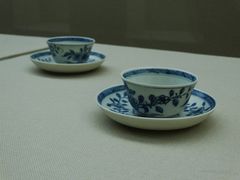 清雍正·青花折枝栀菊花纹托盏-嘉定博物馆