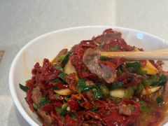 滚刀辣皮子夹馍-新疆巴州金丝特餐厅(大钟寺店)