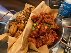 炸鸡块半半-富乐满韩国正宗炸鸡韩国料理(虹泉路店)