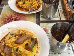 虾仁叉烧双拼滑蛋饭-旺记冰室(九龙中心大厦店)