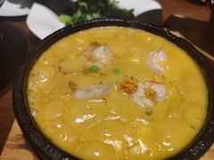 石锅虾球海胆豆腐-山里亲戚(淞虹路店)