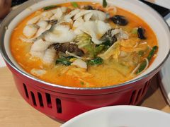 酱汤鱼片烫菜-喜家德虾仁水饺(飞洲国际店)