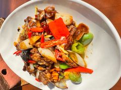 葱爆羊肉-百味地锅鸡(二店·财校分店)