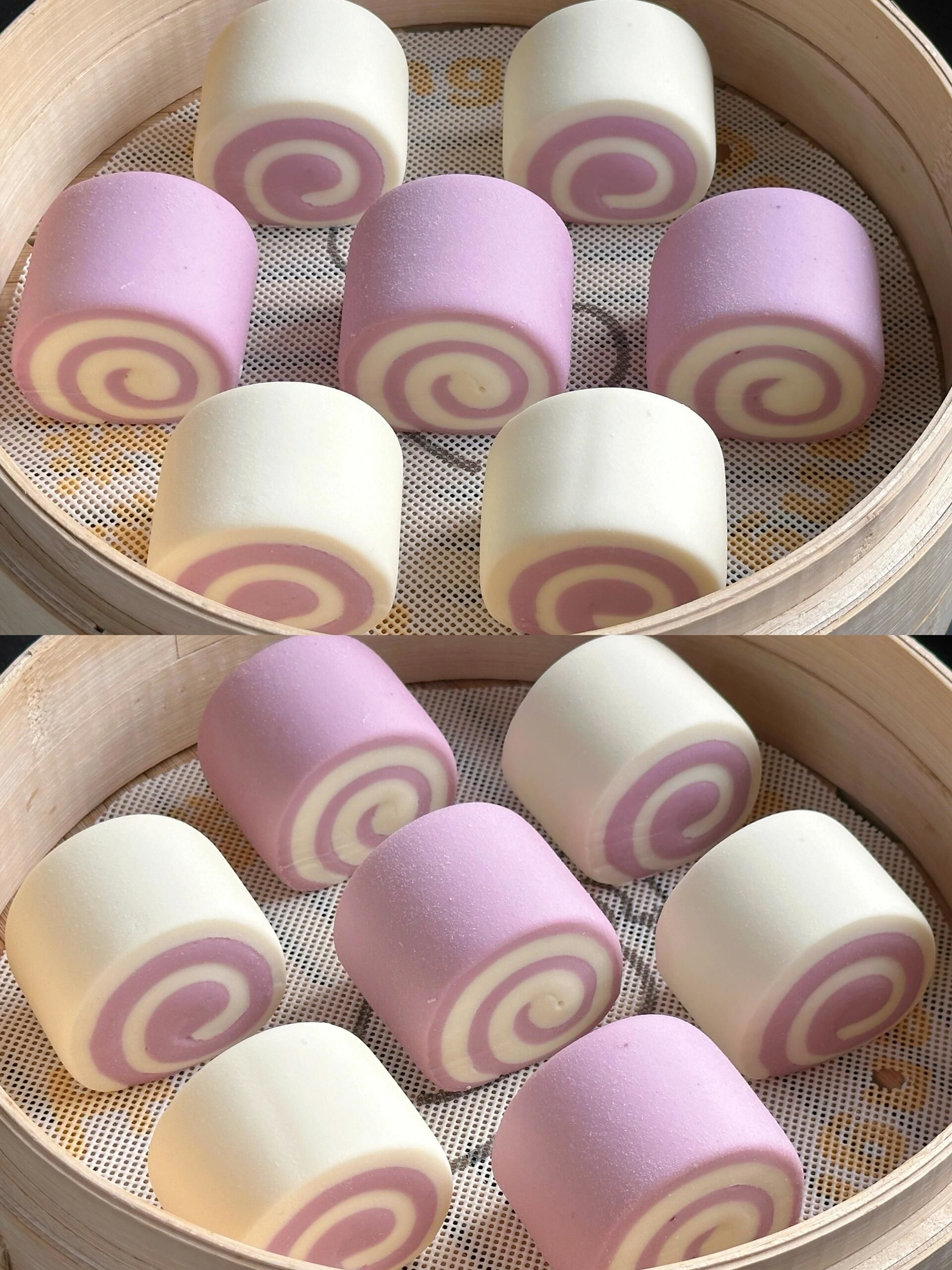 🎉🎉奶香双色紫薯馒头,新手也能轻松驾驭