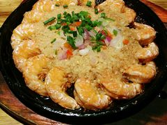 蒜蓉铁板煎虾-永安鱼庄·镇江菜(丁卯店)