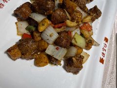 杏鲍菇炒牛柳粒-便宜坊烤鸭店(航天桥店)