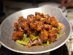 蒜香蜜汁排骨-绿茶餐厅(乐峰广场店)