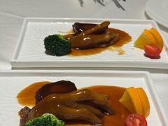 蚝皇鲍鱼汁扣鹅掌拼鲍鱼-广州塔晖粤轩中餐厅