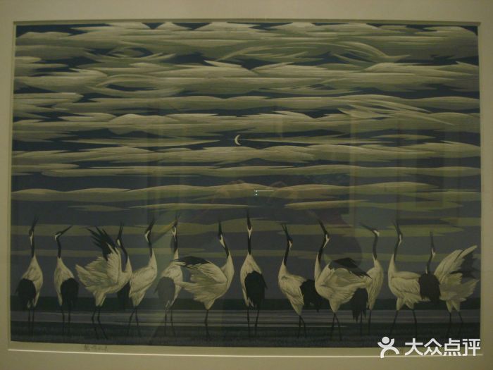 范垂宇·石版画《鹤鸣九天》