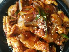 鱿鱼炒五花肉-郑阿姨的家·이모네·韩料&烤肉(武川路店)