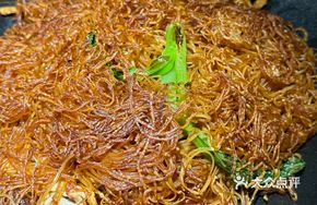 Stir-Fried Greens with Rice Noodles