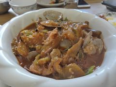 茄子粉条炖蚬子-惠宾楼老菜馆