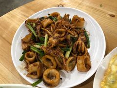 葱爆鱿鱼筒-明记海鲜大排档(巽寮湾店)