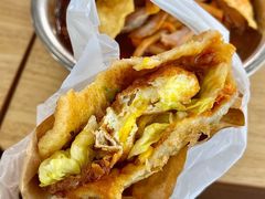-小红车炸蛋葱油饼